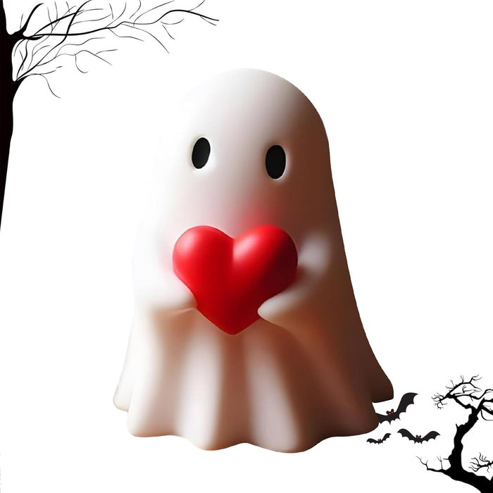 Halloween Ghost Figurine-Spooky & Cute Ghost Statue for Home, Desk, Party Decor | Funny Middle Finger Halloween Decorations Indoor