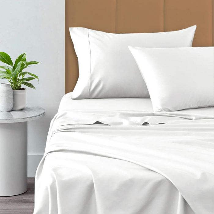 Pizuna Pure 100% Cotton Sheets King Size, 800 Thread Count Long Staple Cotton Crisp Sateen King with 15in Deep Pocket (Baby Blue Cotton Sheets King)