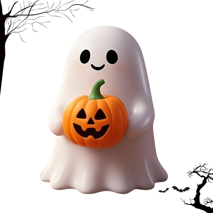 Halloween Ghost Figurine-Spooky & Cute Ghost Statue for Home, Desk, Party Decor | Funny Middle Finger Halloween Decorations Indoor