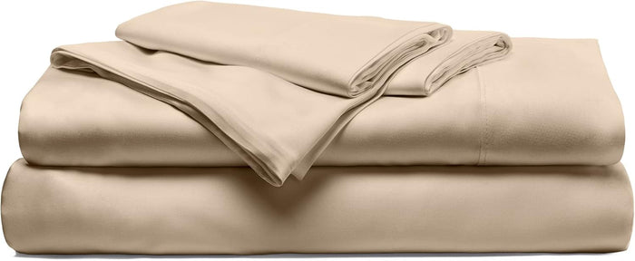 Cariloha Resort 4-Piece Sateen Sheet Set | Harbor Gray | King | Viscose Material | Allergy Resistant, Naturally Thermal-Regulating, Extra Soft Cooling Sheets for Hot Sleepers