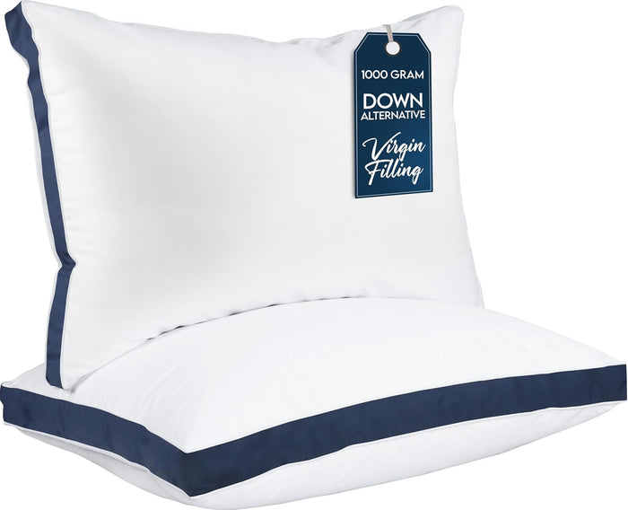 Utopia Bedding Bed Pillows for Sleeping King Size (White), Set of 2, Cooling Hotel Quality, Gusseted Pillow for Back, Stomach or Side Sleepers