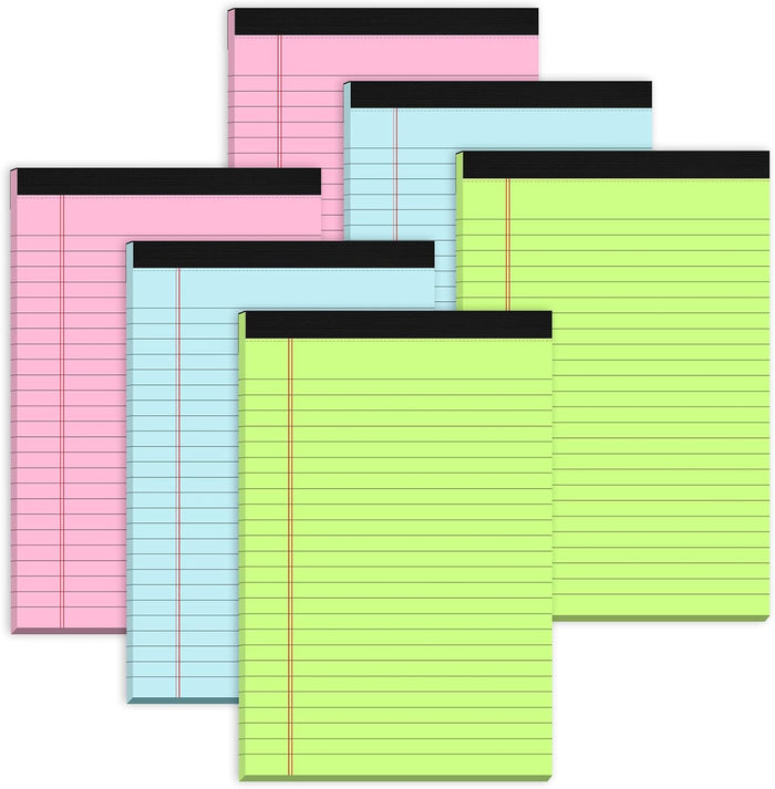 Pink Legal Pads 8.5 x 11 Notebook Paper, 12 Pack Colored Note Pads 8.5 x 11 Wide Ruled Note Paper 8 1/2 x 11, Letter Pads 8.5 x 11 Colored Notepads, Pink Legal Pads 8.5 x 11 Paper Pads, 30 Sheets/Pad