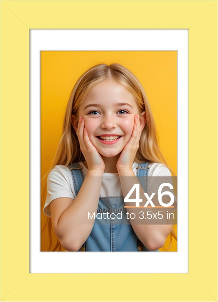 upsimples 8x10 Picture Frame, Display Pictures 5x7 with Mat or 8x10 Without Mat, Wall Hanging Photo Frame, Black, 1 Pack