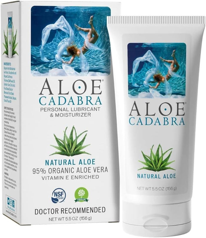 Aloe Cadabra Natural Water Based Vaginal Moisturizer, Organic Aloe Non-Staining, pH Balanced (Unscented 2.5 Ounces, 1 Pack)