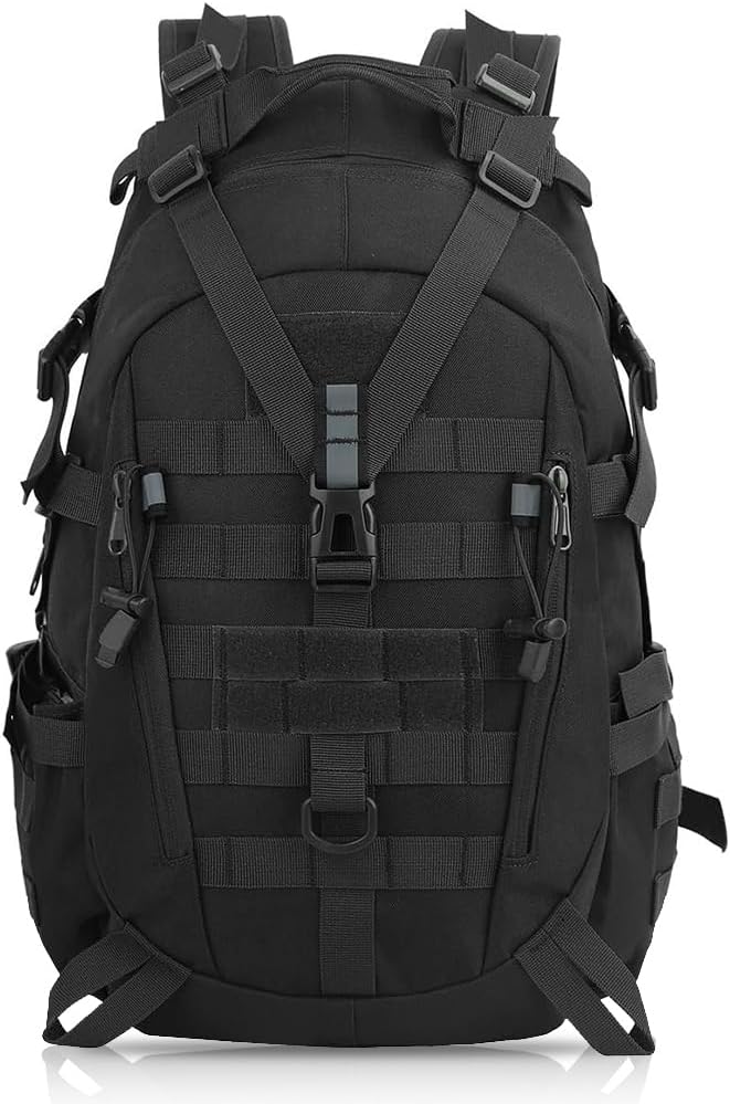 aiGear Tactical Backpack for Men, 25L Military Backpack, 3-Day Bug Out Bag for Camping Hiking Hunting with Molle System Army Daypack (25L Camo)