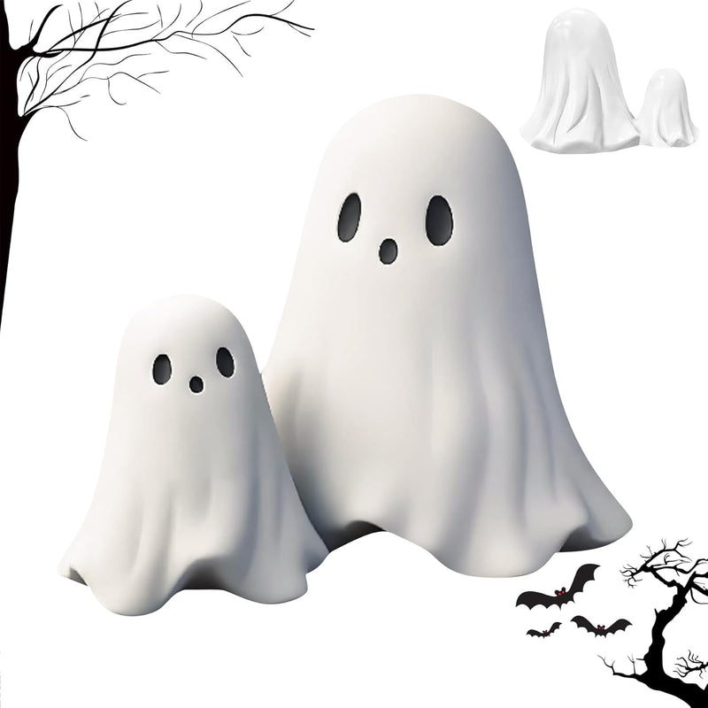 Halloween Ghost Figurine-Spooky & Cute Ghost Statue for Home, Desk, Party Decor | Funny Middle Finger Halloween Decorations Indoor