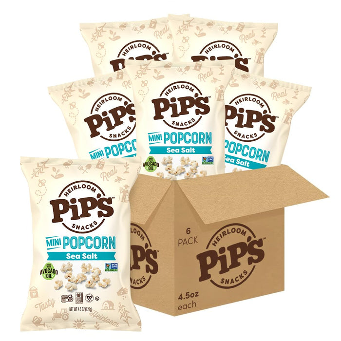Truffle Mini Popcorn by Pip's Heirloom Snacks – 1oz 24pk – Healthy, Gluten-Free Snack Packs Made From Heirloom Corn, Black Truffle