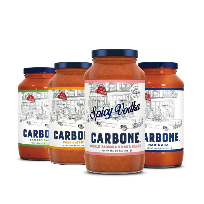 Carbone Arrabbiata Pasta Sauce | Tomato Sauce Made with Fresh & All-Natural Ingredients | Non GMO, Vegan, Gluten Free, Low Carb Pasta Sauce, 24 Fl Oz (Pack of 4)