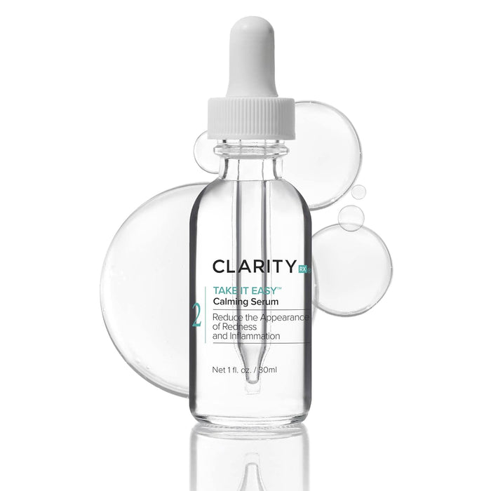 ClarityRx Take It Easy Calming Face Serum, Natural Plant-Based Anti-Redness Treatment for Sensitive Skin & Rosacea