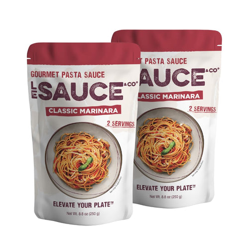 Always Fresh, Two Servings, Savory Provencal Gourmet Pasta Sauce (2-pack), Le Sauce & Co., Imported Italian San Marzano Tomatoes, Tomato Sauce, Spaghetti Bolognese, All Natural Spaghetti Meat Sauce