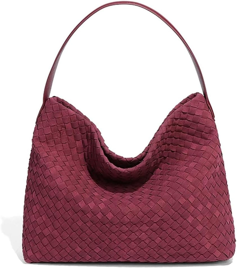 Luxury Suede Woven Hobo Bag Trendy Suede Tote Bags For Women Women’s Shoulder Purse For Travel Work Fall Winter 2025