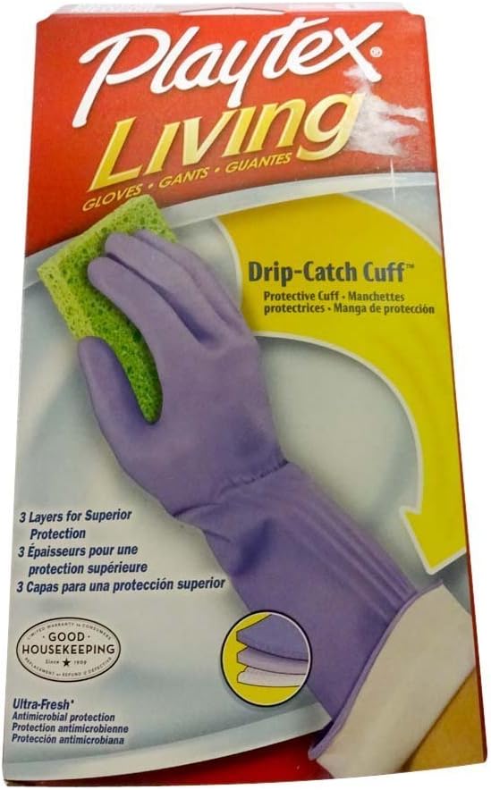 Playtex Living Reuseable Rubber Cleaning Gloves (Large, 72 Pairs), Premium Protection Reusable Household Gloves
