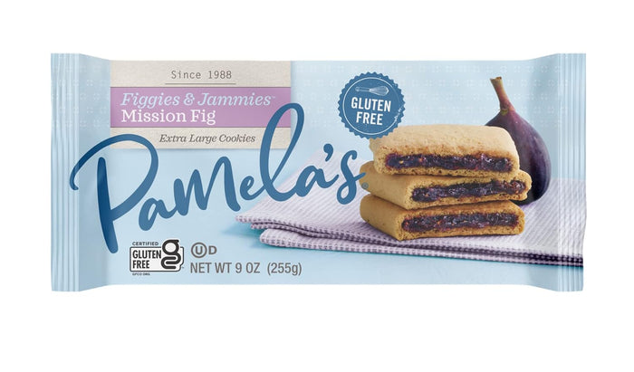 Pamela's Products Gluten Free Figgies & Jammies Cookies, Raspberry & Fig, 9 Ounce (Pack of 6)