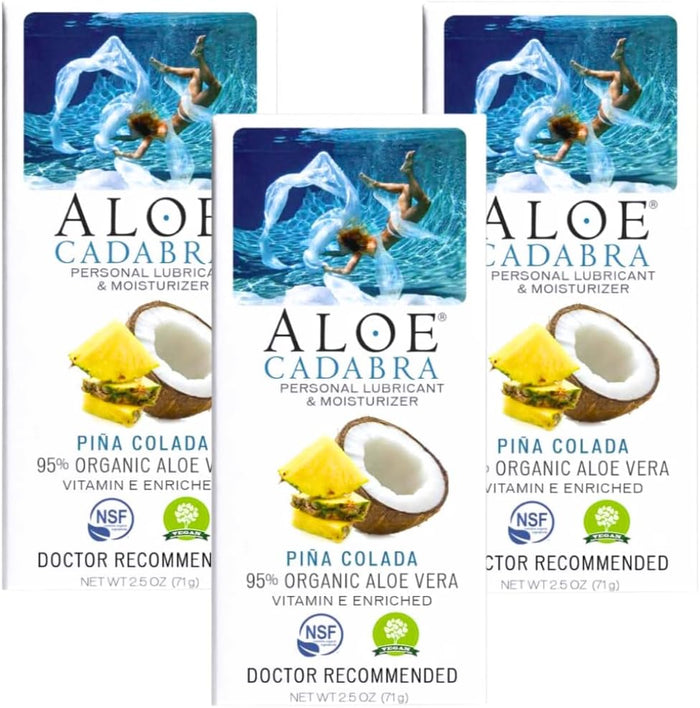 Aloe Cadabra Natural Water Based Personal Lubricant and Vaginal Moisturizer, Organic Aloe Lube for Men, Women and Couples, Non-Staining, pH Balanced (Unscented 5.5 Ounces, 1 Pack)