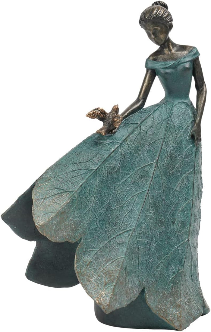 Guichifun Fairy Statues Solar Outdoor Lights - Resin Garden Figurines Decorations for Patio Yard Lawn Decor Housewarming Gardening Gifts for Women Mom 7.4 x 5.3 x 12 Inch