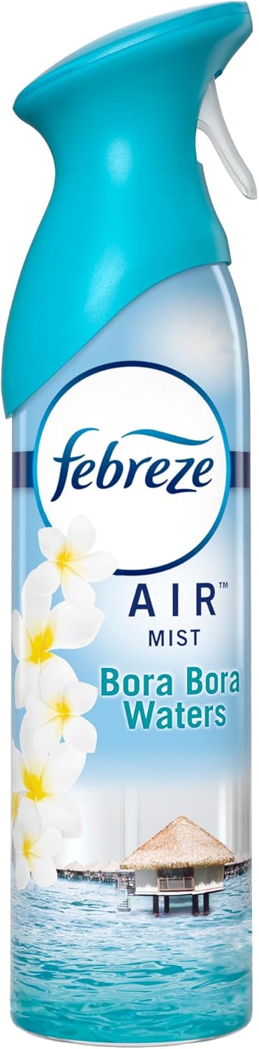 Febreze Air Mist Air Freshener Spray, Odor-Fighting Room Spray, Air Fresheners for Home and Bathroom and Kitchen, Aerosol Can, Linen & Sky Scent, 8.8oz, 2 Count