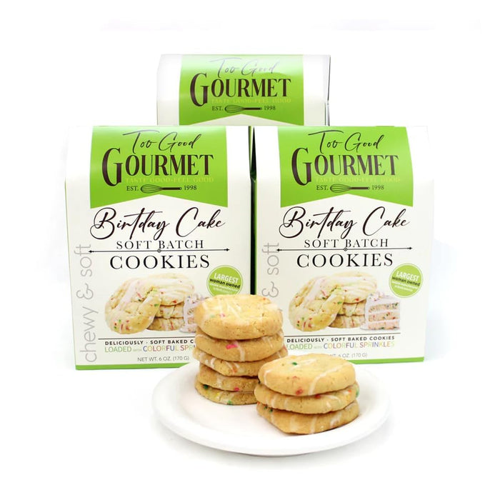 Chocolate Chip Cookie Dough Batter Cookies by Too Good Gourmet, 3-Pack, Soft & Chewy Small Batch Cookies, Premium Treats for Parties, Gifts, Snacks