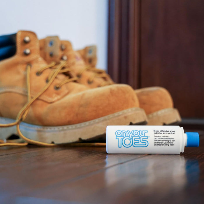 On Your Toes Natural Foot and Shoe Odor Eliminator –Shoe Deodorizer with Body Powder to Neutralize Smelly Odors – Long-Lasting, Fast-Acting Foot Powder for Kids and Adults (4 Pack)