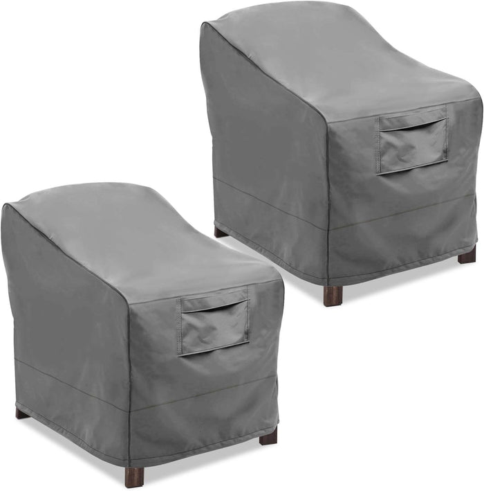 Vailge Patio Chair Covers, Lounge Deep Seat Cover, Heavy Duty and Waterproof Outdoor Lawn Patio Furniture Covers (2 Pack - Large, Beige & Brown)