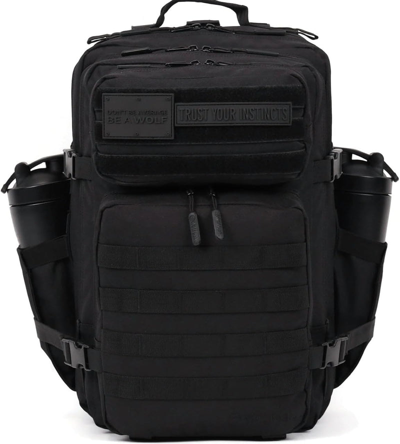 WOLFpak 45L Athletic Gym Backpack - Durable 1000D Waterproof Oxford Material with MOLLE Webbing, Laptop Pocket & Dual Cup Holders, Durable Fitness/Travel/Military Daypack (Neon Pink)