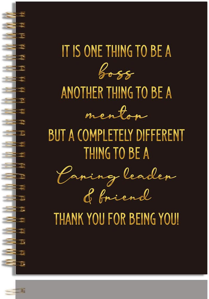 JHFDTY Funny Work Notebook for Women Men Going Away Goodbye Gifts for Boss Lady Female Leader Manager Coworker Business Journal Meeting Notes Hardcover 160 Pages Spiral Notebooks