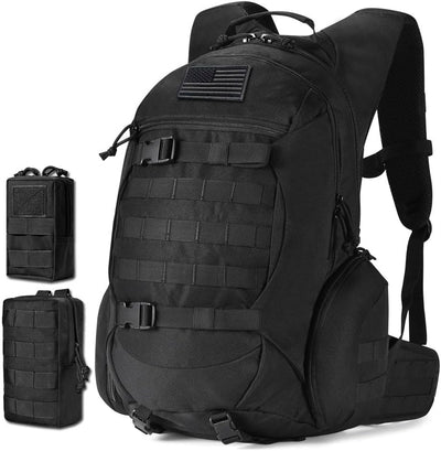 35L motorcycle backpack, black tactical backpack, Military Backpack (2.0 black)