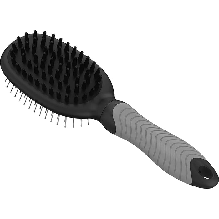 Wahl Premium Pet Double Sided Pin Bristle Brush with Patented Stacked Pin Design for Dogs - Removes Loose Hair & Stimulates the Skin while Creating a Soft Coat Shine - Model 858501