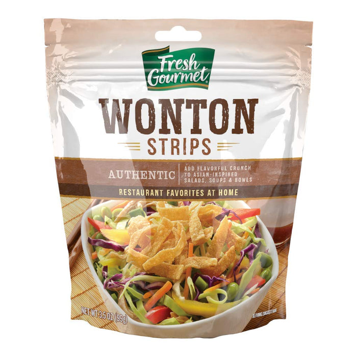 Fresh Gourmet Asian Fusion Crunch - 3.5oz Pouch, Single | Garlic Ginger Wontons, Crispy Onions, Sliced Almonds | Elevate Salads, Poke Bowls, Stir-frys