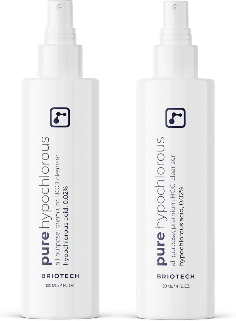 BRIOTECH Pure Hypochlorous Acid Spray and Cleanser, Original Premium HOCl Topical Solution, Multi-Purpose Cleaner, Family Approved & Pet Friendly, 8 fl oz