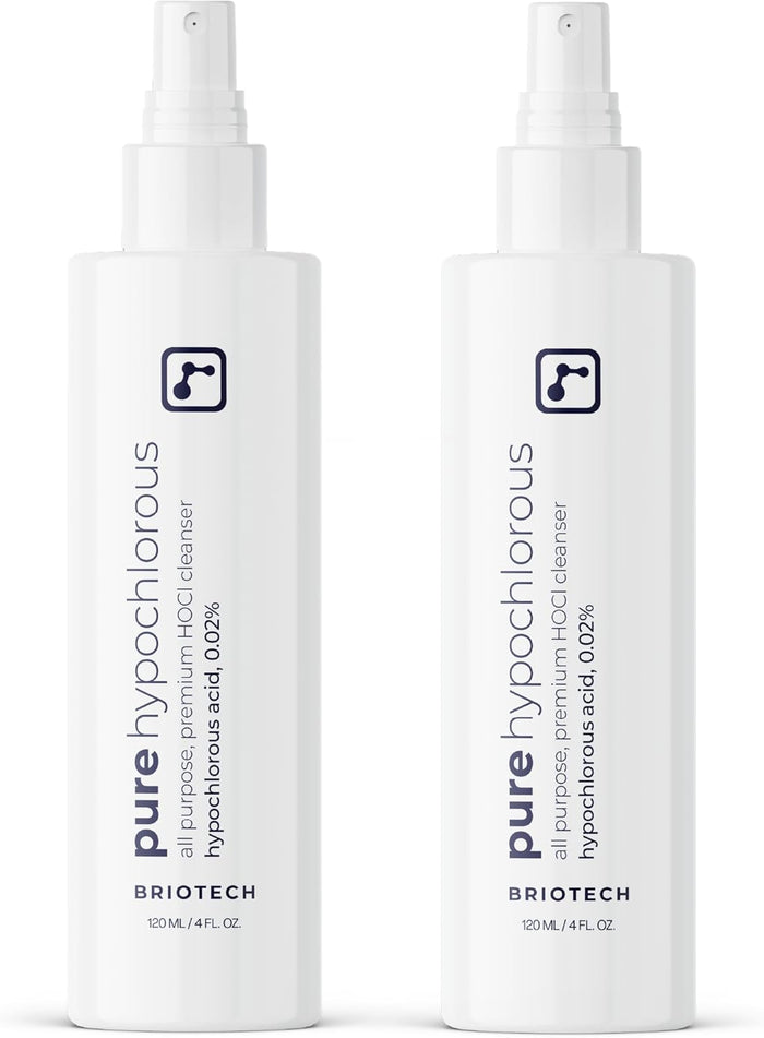 BRIOTECH Pure Hypochlorous Acid Spray and Cleanser, Original Premium HOCl Topical Solution, Multi-Purpose Cleaner, Family Approved & Pet Friendly, 8 fl oz