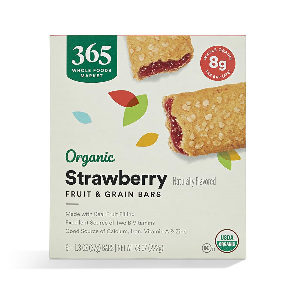 365 by Whole Foods Market Organic Cereal Bars Variety Pack - Apple, Strawberry, Mixed Berry, Blueberry (6 Count Each, 7.8 Ounce Boxes)