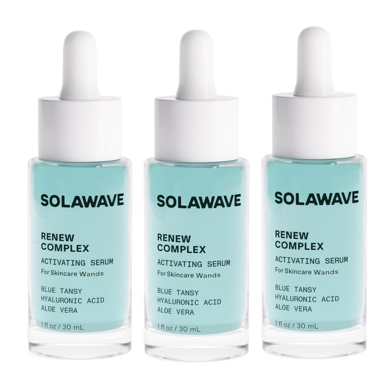 Solawave Renew Complex Red Light Therapy Activation Serum for Face & Neck | Pairs with LED Facial Wand Device | Hydrates & Plumps the Skin | Blue Tansy, Aloe Vera, Hyaluronic Acid (1 Oz)