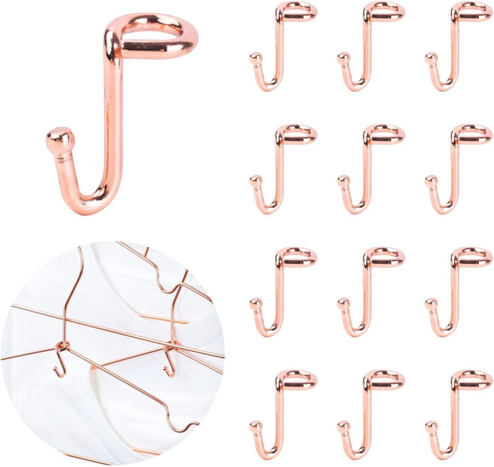 Clothes Hanger 36Pcs Connector Hooks Stable Hanger Rose Gold Metal Outfit Hangers Extender Clips Mini Cascading Hangers Hooks
