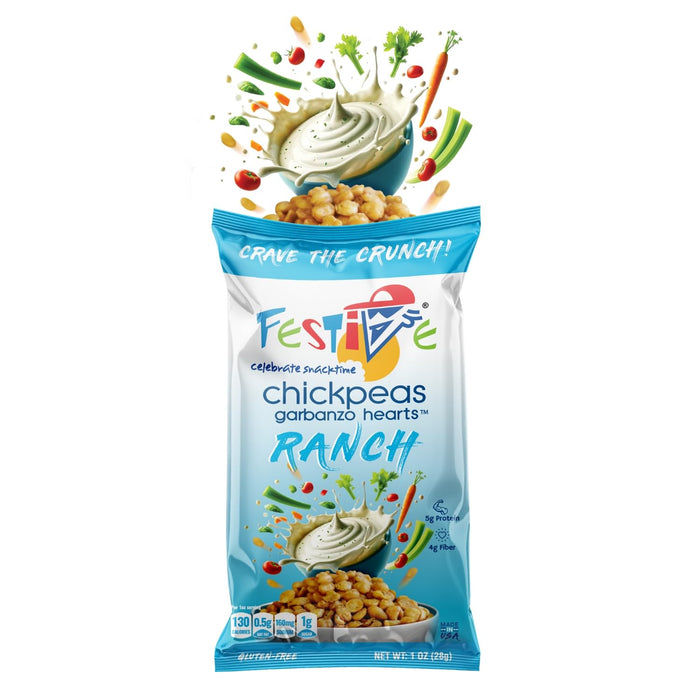 Snack Festive Sampler Pack Roasted Chickpea Snacks, 8 Bags 1 oz Crunchy Protein Garbanzo Beans, Healthy Nut Free Vegan Non-GMO Soy-Free Balanced Macro