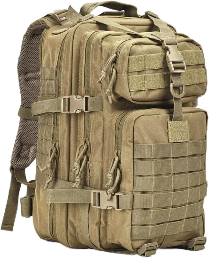 aiGear Tactical Backpack for Men, 25L Military Backpack, 3-Day Bug Out Bag for Camping Hiking Hunting with Molle System Army Daypack (25L Camo)