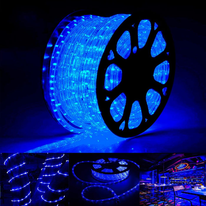 100ft LED Rope Lights Outdoor, 720 LED Connectable and Flexible Tube Lights with 8 Modes, Waterproof LED Rope Lighting for Garden, Patio, Pool, Bedroom, Party, Indoor Outdoor Decoration (White)