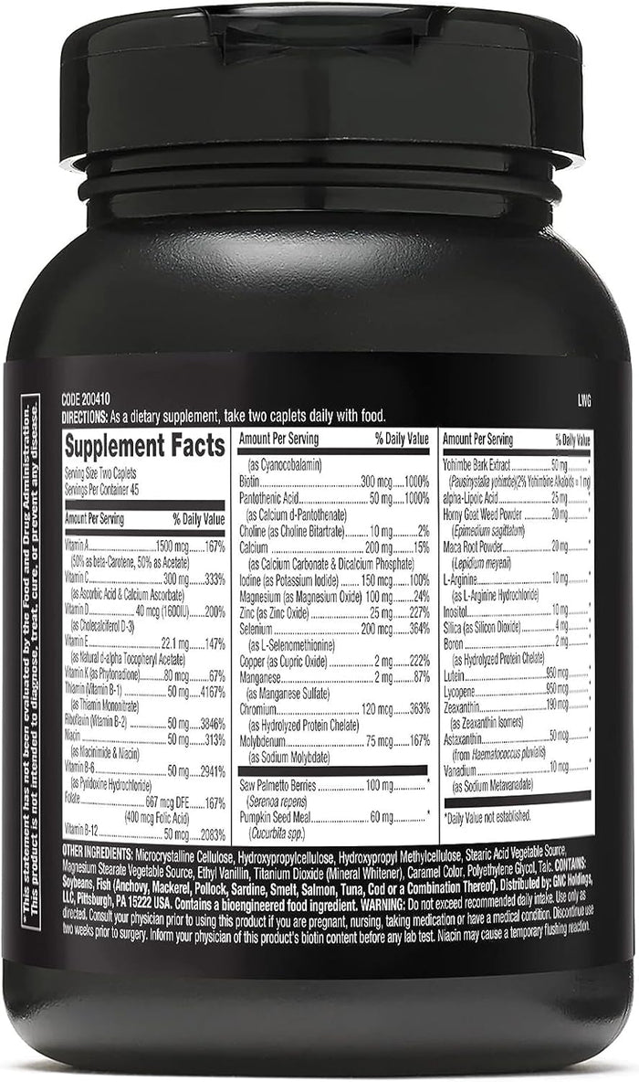 GNC Mega Men Prostate and Virility Multivitamin, Supports Optimal Sexual Health and Prostate Health, 90 Count