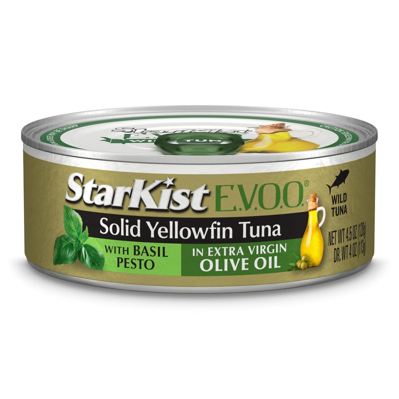 StarKist E.V.O.O. Solid Yellowfin Tuna with Roasted Garlic and Extra Virgin Olive Oil, 4.5 Ounce (Pack of 12)