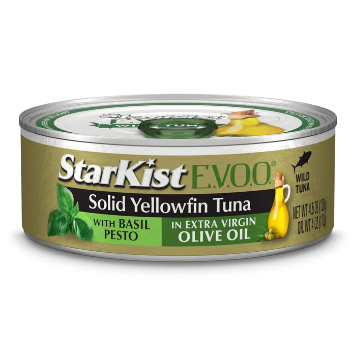 StarKist E.V.O.O. Solid Yellowfin Tuna with Roasted Garlic and Extra Virgin Olive Oil, 4.5 Ounce (Pack of 12)