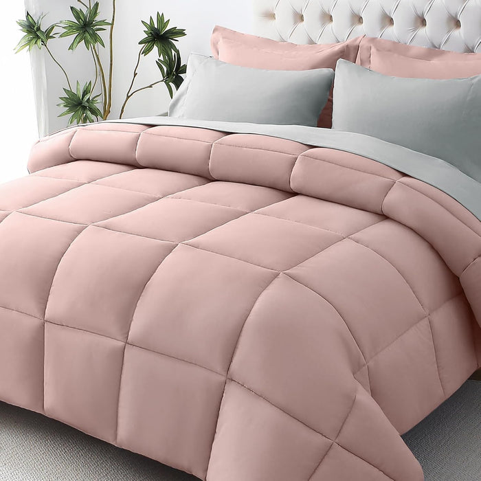 JOLLYVOGUE Full Comforter Set, Ultra-Soft Bed in a Bag Full Size 7 Pieces, Oeko-TEX Certified Bedding Set with Down Alternative Comforter, Sheets, Pillowcases & Shams, Black