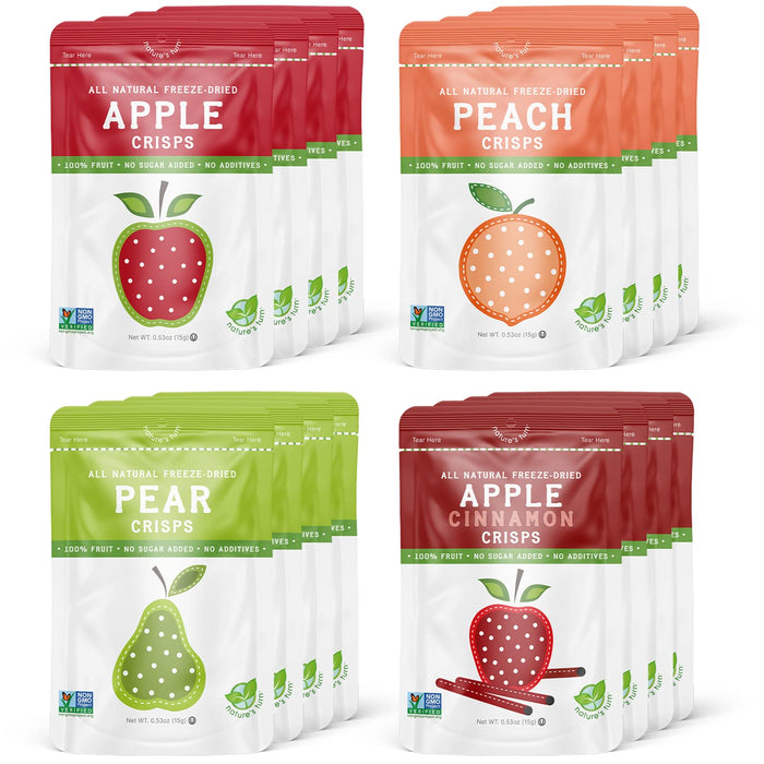 Nature’s Turn Freeze-Dried Strawberry Banana Crisps – Healthy, Gluten-Free, Crispy & Delicious, Plant-Based Snack, Ideal for Cereal, Smoothies, School Lunches, & On-the-Go, Bags of 6 (0.53 oz Each)