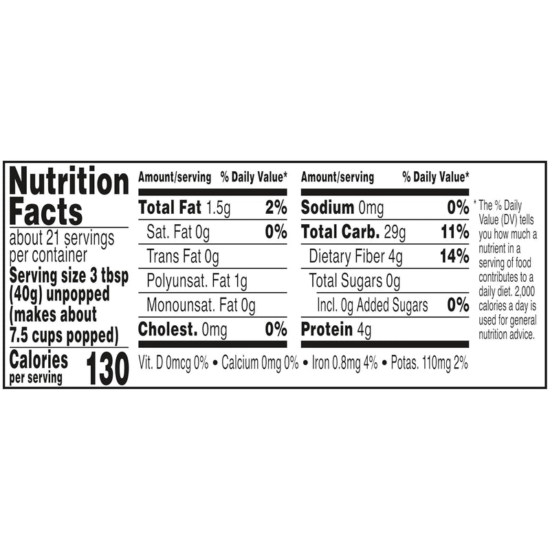 Orville Redenbacher's Gourmet Popcorn Kernels, Original Yellow, 4g Fiber Per Serving, Movie Night Supplies, 30 oz.