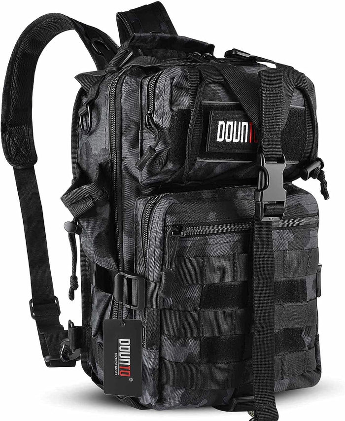 Tactical Backpack Medium EDC DayPack Military Molle Backpacks Bag Outdoor Rucksack for Fishing Hunting Camping (Khaki)
