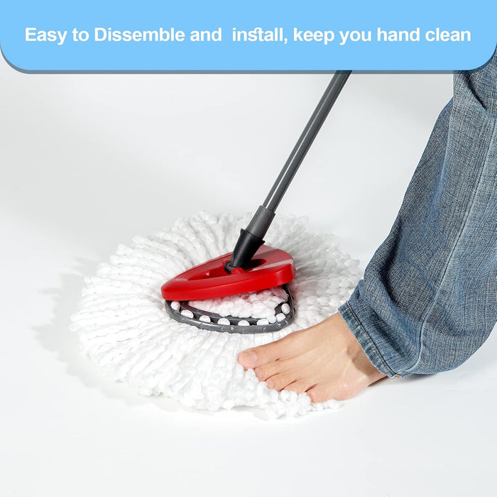 3 Pack Mop Replace Head, Refill Replacements Compatible for O Cedar Spin Mop, Only for 1-Tank System - Fluffy Microfiber Ocedar mops Head Replacements for Cleaning Floor