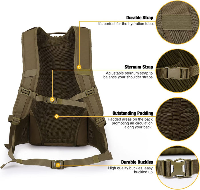 Mardingtop 28L/35L Tactical Backpacks Molle Hiking daypacks for Camping Hiking Military Traveling Motorcycle