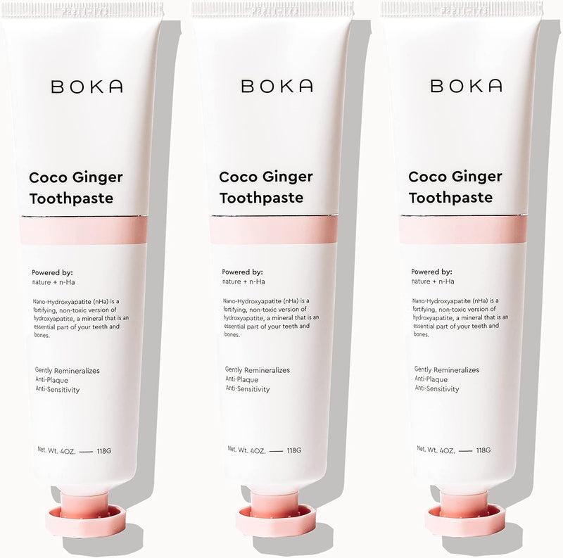 Boka Fluoride Free Toothpaste, Nano Hydroxyapatite Toothpaste, Appropriate for Sensitive Teeth - for Adult, Kids Oral Care - Ela Mint Flavor, 4 Fl Oz 1Pk US Manufactured