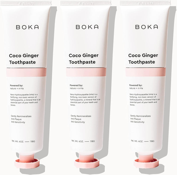 Boka Fluoride Free Toothpaste, Nano Hydroxyapatite Toothpaste, Appropriate for Sensitive Teeth - for Adult, Kids Oral Care - Ela Mint Flavor, 4 Fl Oz 1Pk US Manufactured