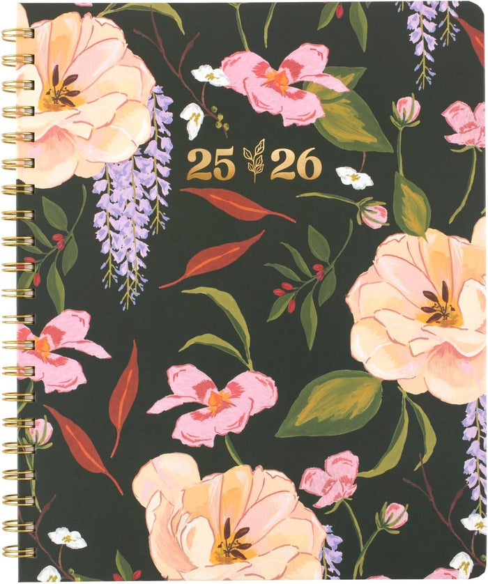 Cambridge Pen+Pillar Notebook, 2 Pack, Legal Ruled Paper, 5-3/4" x 8-1/4", 80 Sheets, Hardcover, Floral and Butterfly (PP12P-402)