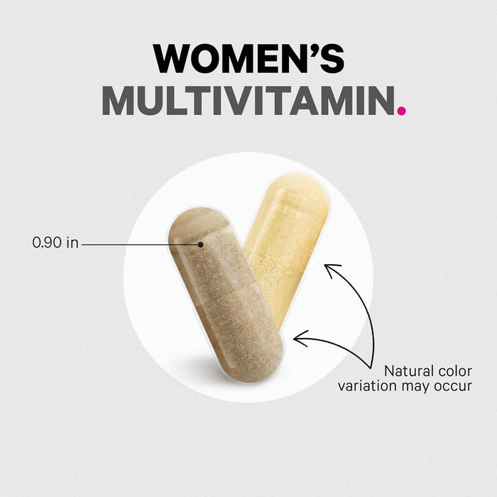 Codeage Women’s Daily Multivitamin, 25+ Vitamins & Minerals, Fermented, Organic Whole Foods, Probiotics Supplement - Vitamin A, B, C, D, E & K, Omega 3, Zinc – Vegan - 120 Capsules