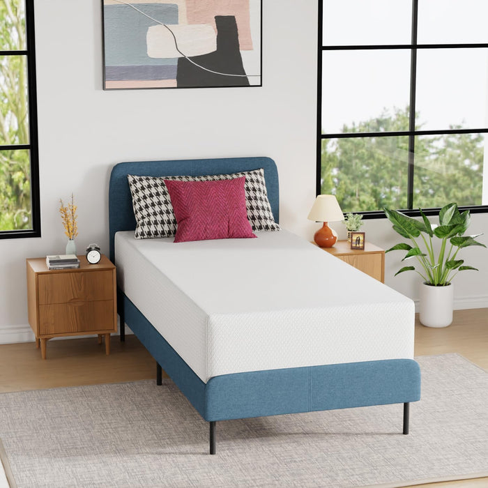 FDW 8 inch Twin Mattress Gel Memory Foam Mattress for Cool Sleep & Pressure Relief, Medium Firm Mattresses CertiPUR-US Certified/Bed-in-a-Box/Pressure Relieving (8 in, Twin)